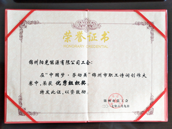 2017“中國夢.勞動(dòng)美”大會(huì)で優(yōu)秀組織賞を獲得 