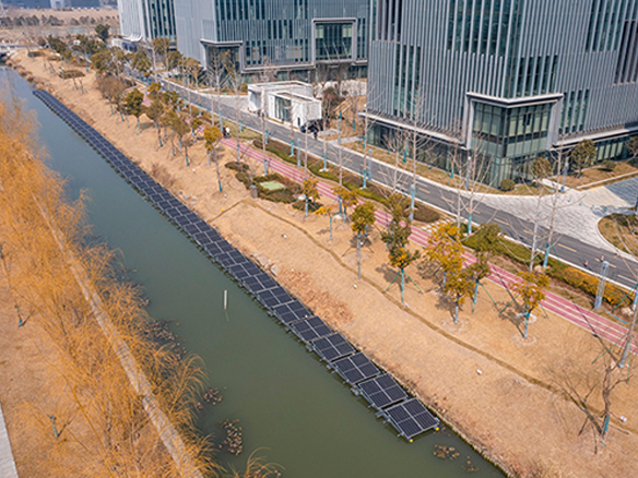 全球足跡｜光+氫！陽(yáng)光能源西伏河防眩光漂浮式光伏項(xiàng)目演繹“電站掘金”公式